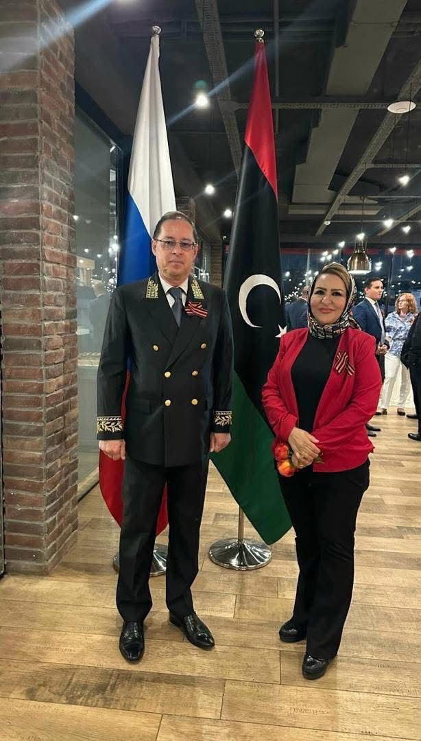 رئيسة مجلس سيدات الأعمال الليبيات تشارك في احتفالية مرور 70 عامًا على العلاقات الدبلوماسية الليبية الروسية