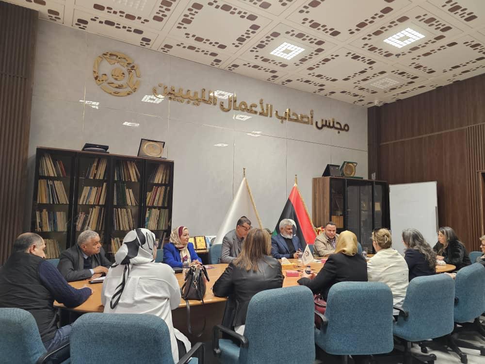 اجتماع المدير العام لمجلس أصحاب الأعمال الليبيين مع وفد مجلس صاحبات الأعمال في تونس